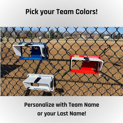 StreamShade II - Phone Fence Mount with Shade w/External Battery Cradle, Cooling Fan used with Chain Link Fence or Netting