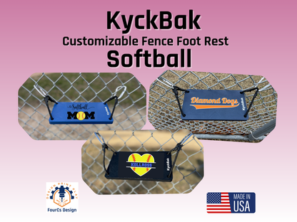KyckBak - Softball Designs - Customizable Fence Foot Rest