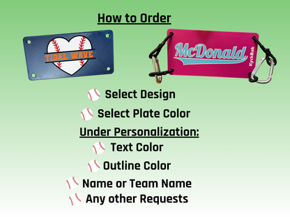 KyckBak - Baseball Designs - Customizable Fence Foot Rest