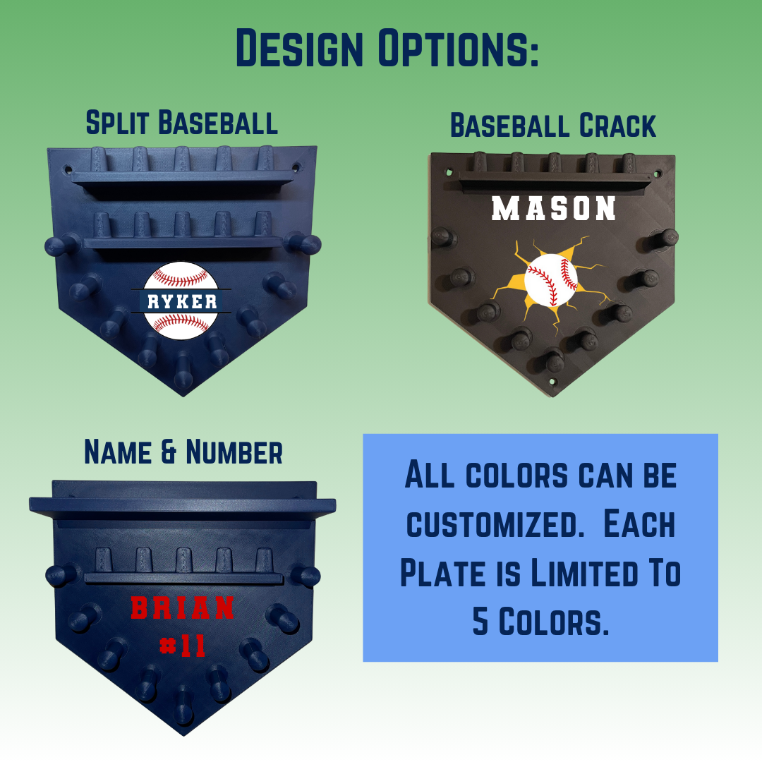 Custom Home Plate Medal & Ring Holder for Baseball