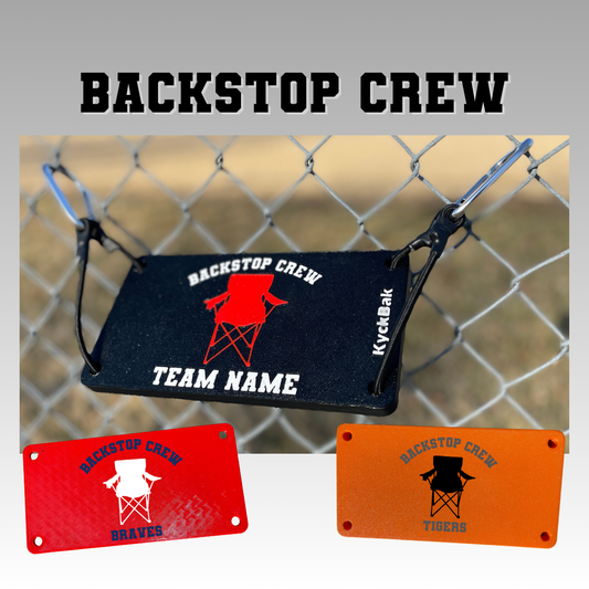 KyckBak - BackStop Crew - Customizable Fence Foot Rest, Softball foot rest, Baseball foot rest, Foot Fence Rest