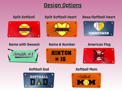 KyckBak - Softball Designs - Customizable Fence Foot Rest