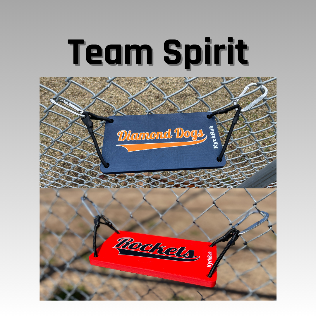KyckBak - Customizable Fence Foot Rest, Softball foot rest, Baseball foot rest, Foot Fence Rest.