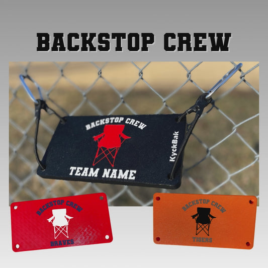 KyckBak - BackStop Crew - Customizable Fence Foot Rest, Softball foot rest, Baseball foot rest, Foot Fence Rest