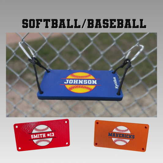 KyckBak - Softball/Baseball - Customizable Fence Foot Rest, Softball foot rest, Baseball foot rest, Foot Fence Rest.